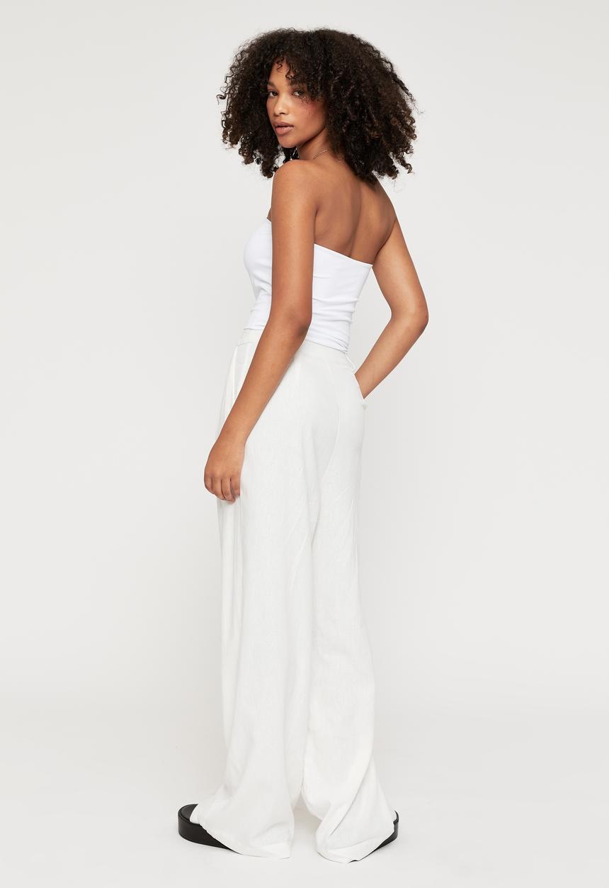 Supré  - Kendall wide leg pant - white