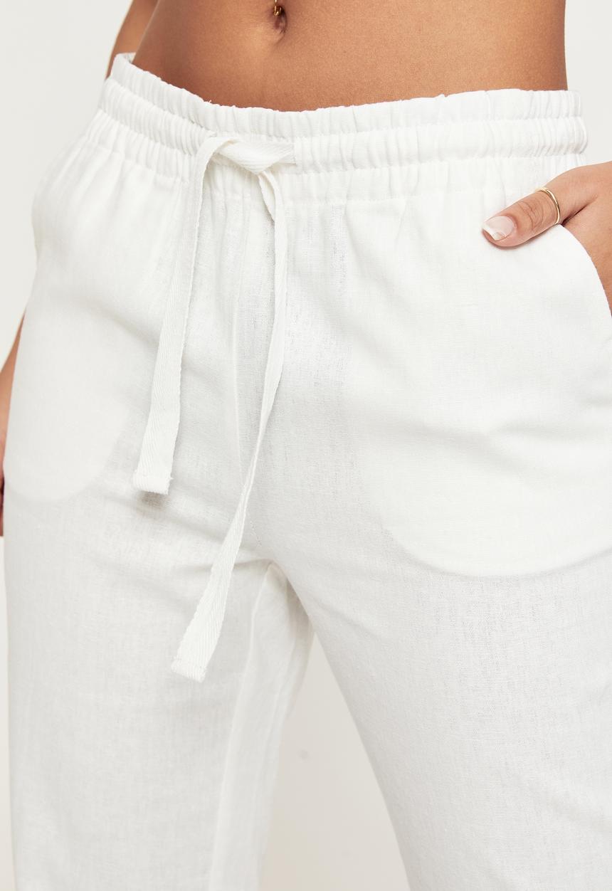 Supré  - Tanya pull on linen pant - white
