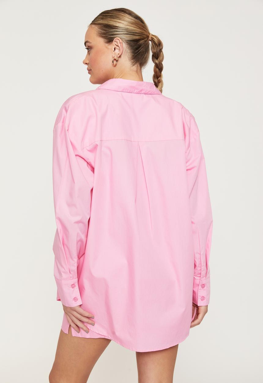 Supré  - Tessa casual oversized shirt - bubble gum