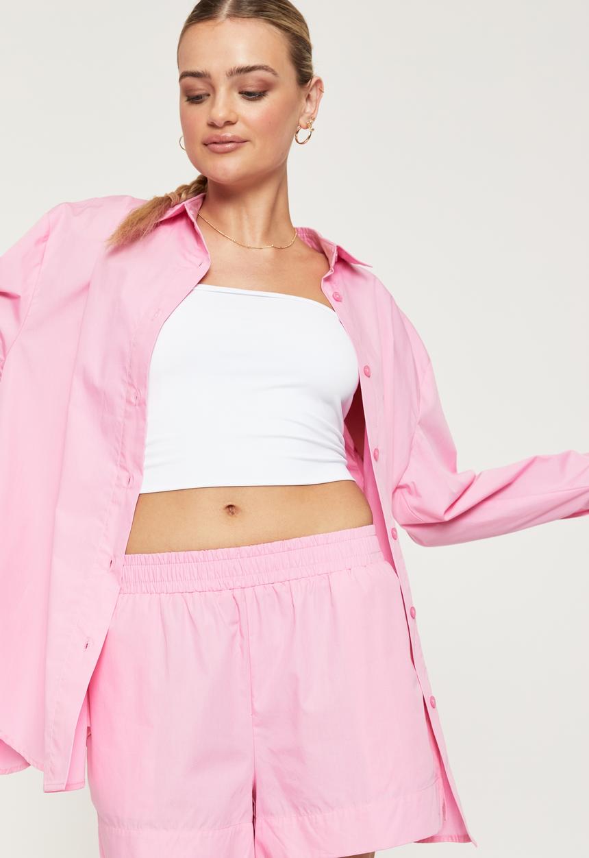Supré  - Tessa casual oversized shirt - bubble gum