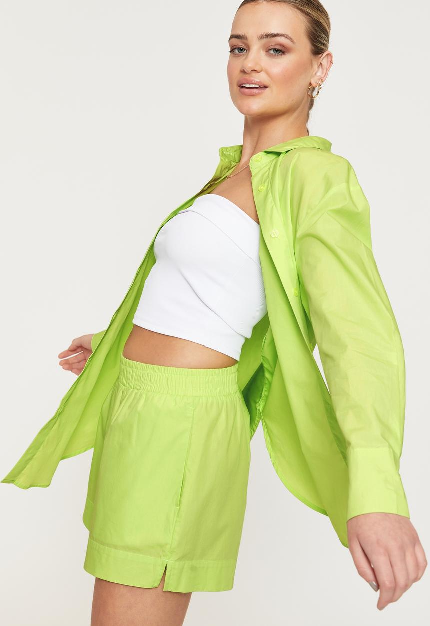 Supré  - Tessa casual oversized shirt - lime pop