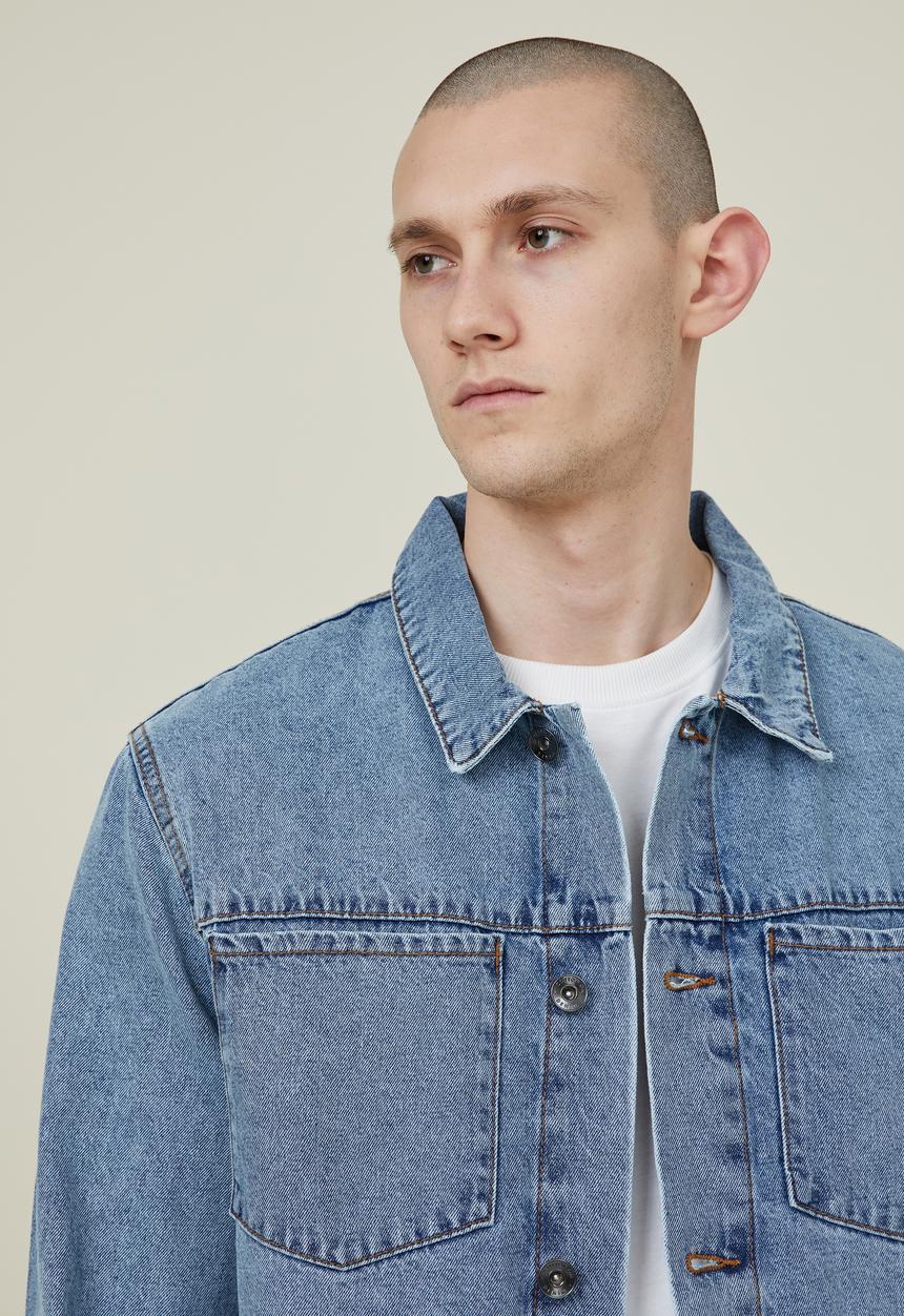 Cotton On - Bowery denim jacket - vintage blue