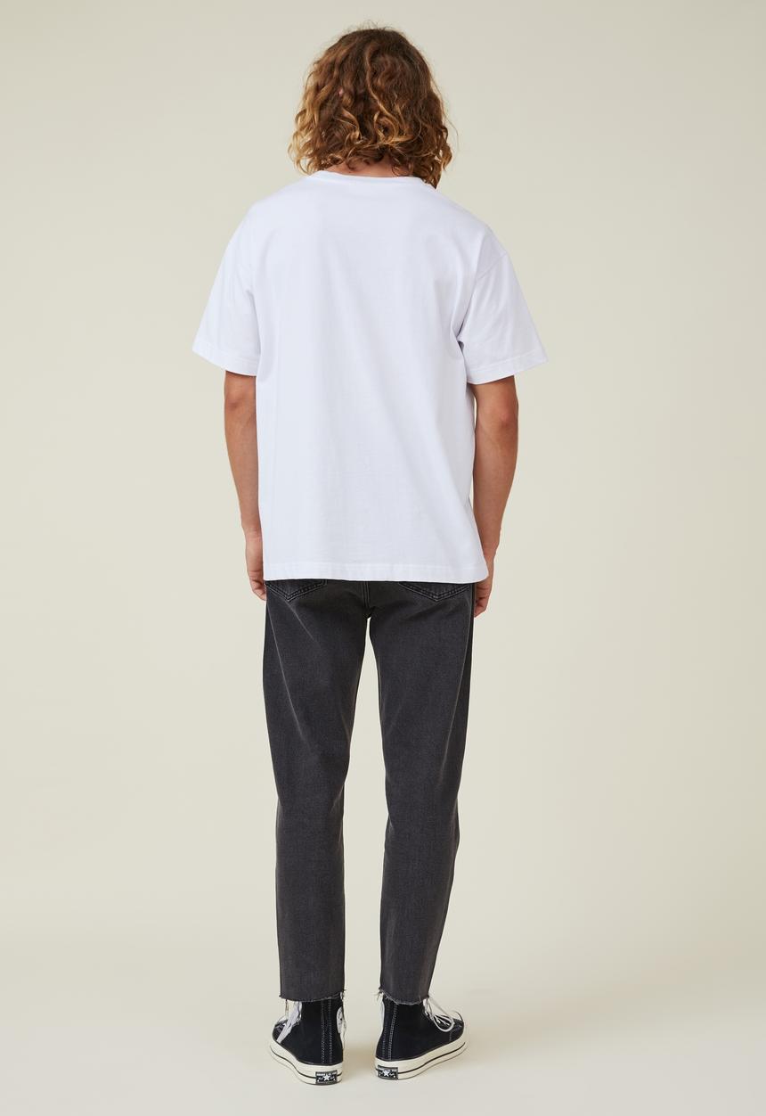 Cotton On - Crop tapered jean - raw hem black dawn