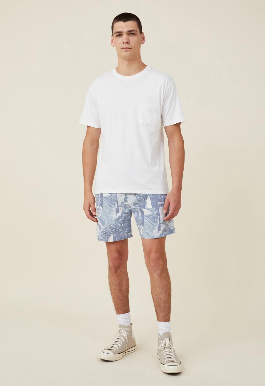 Cotton On - Kahuna short - pale blue party