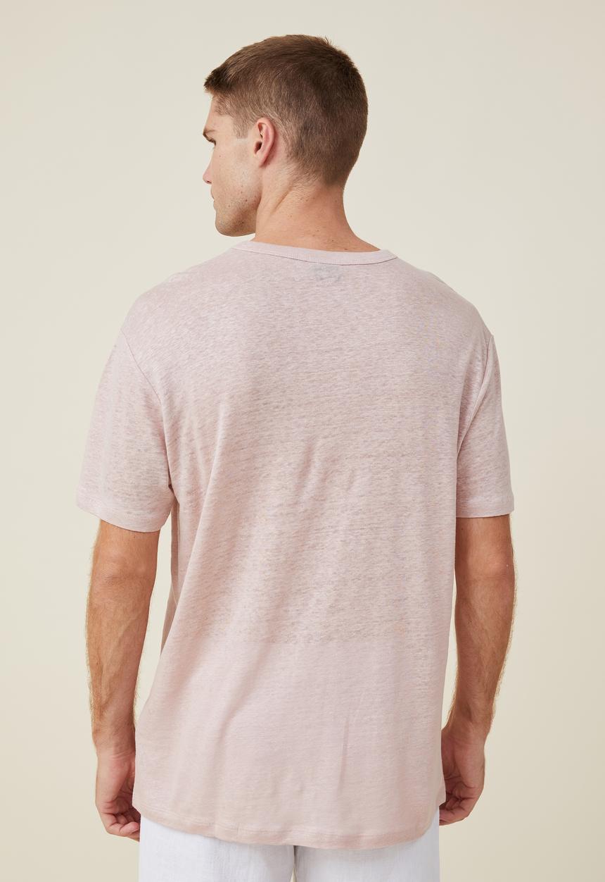 Cotton On - Loose fit linen T-shirt - dusty blossom