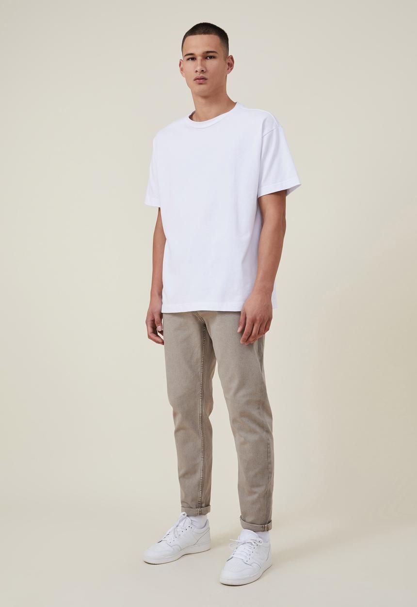 Cotton On - Relaxed tapered jean - washed oatmeal