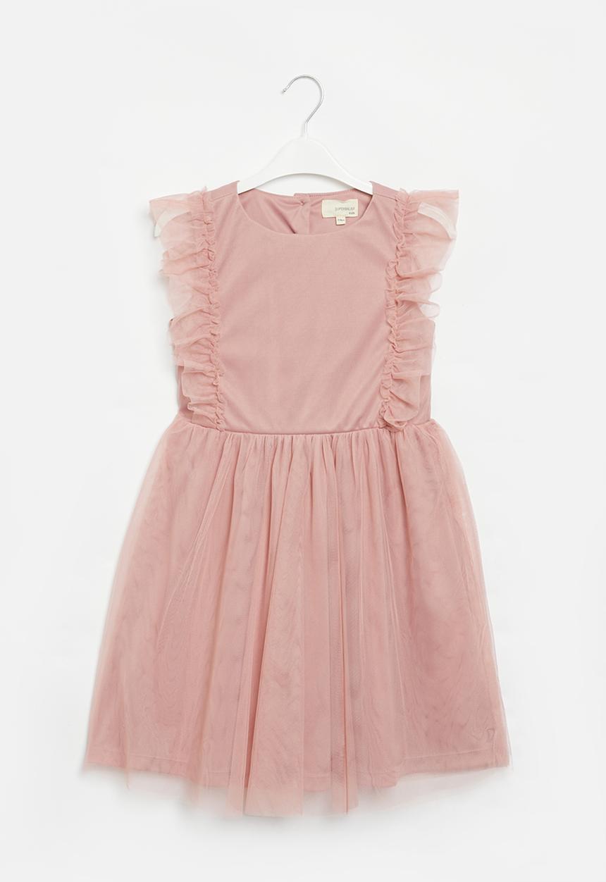 Superbalist - Tulle dress with frill - pink rose 