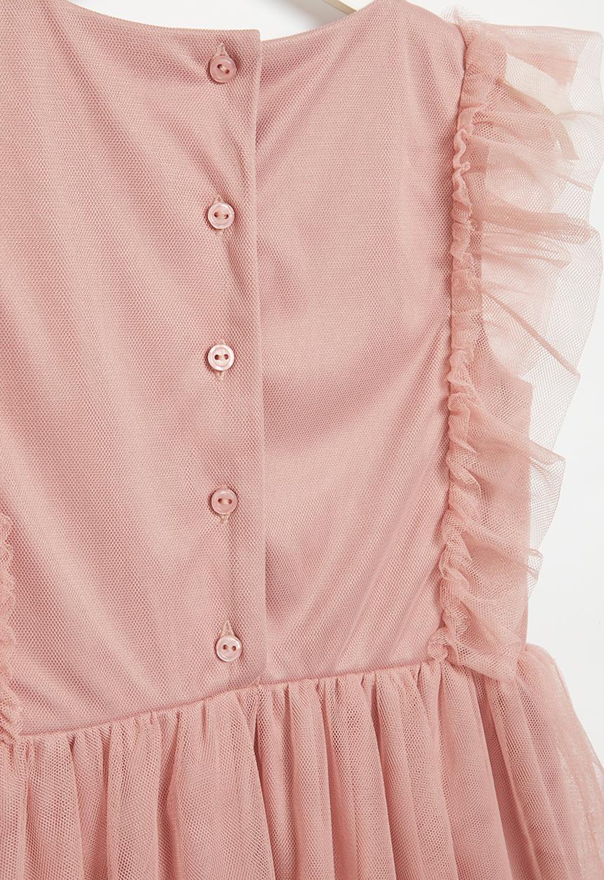 Superbalist - Tulle dress with frill - pink rose 