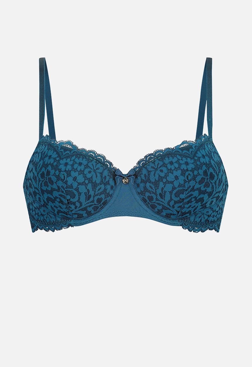 Hunkemoller - Rose padded bra - blue