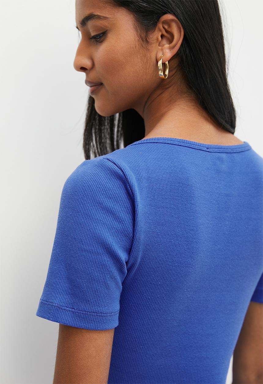 Superbalist - Single basic rib T-shirt - royal
