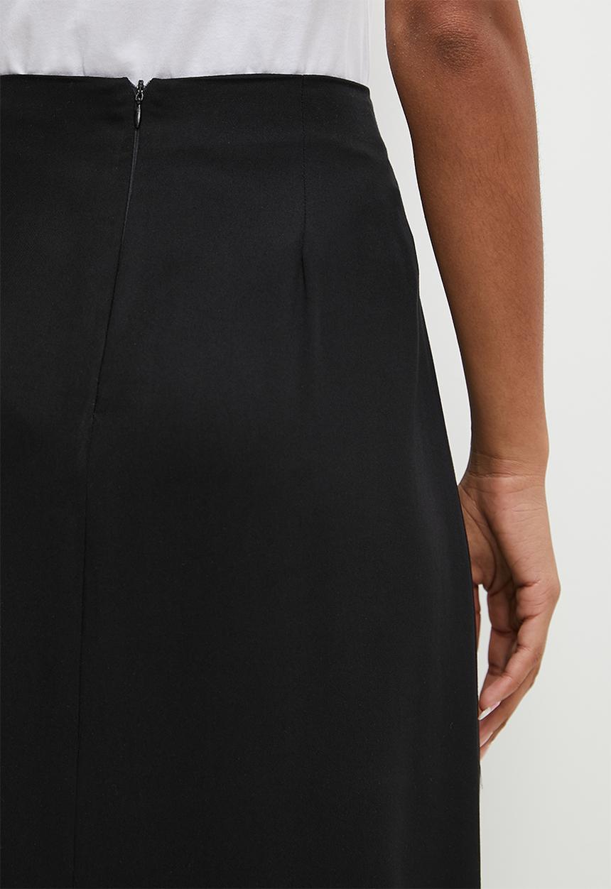 Superbalist - Ruched side slip skirt - black