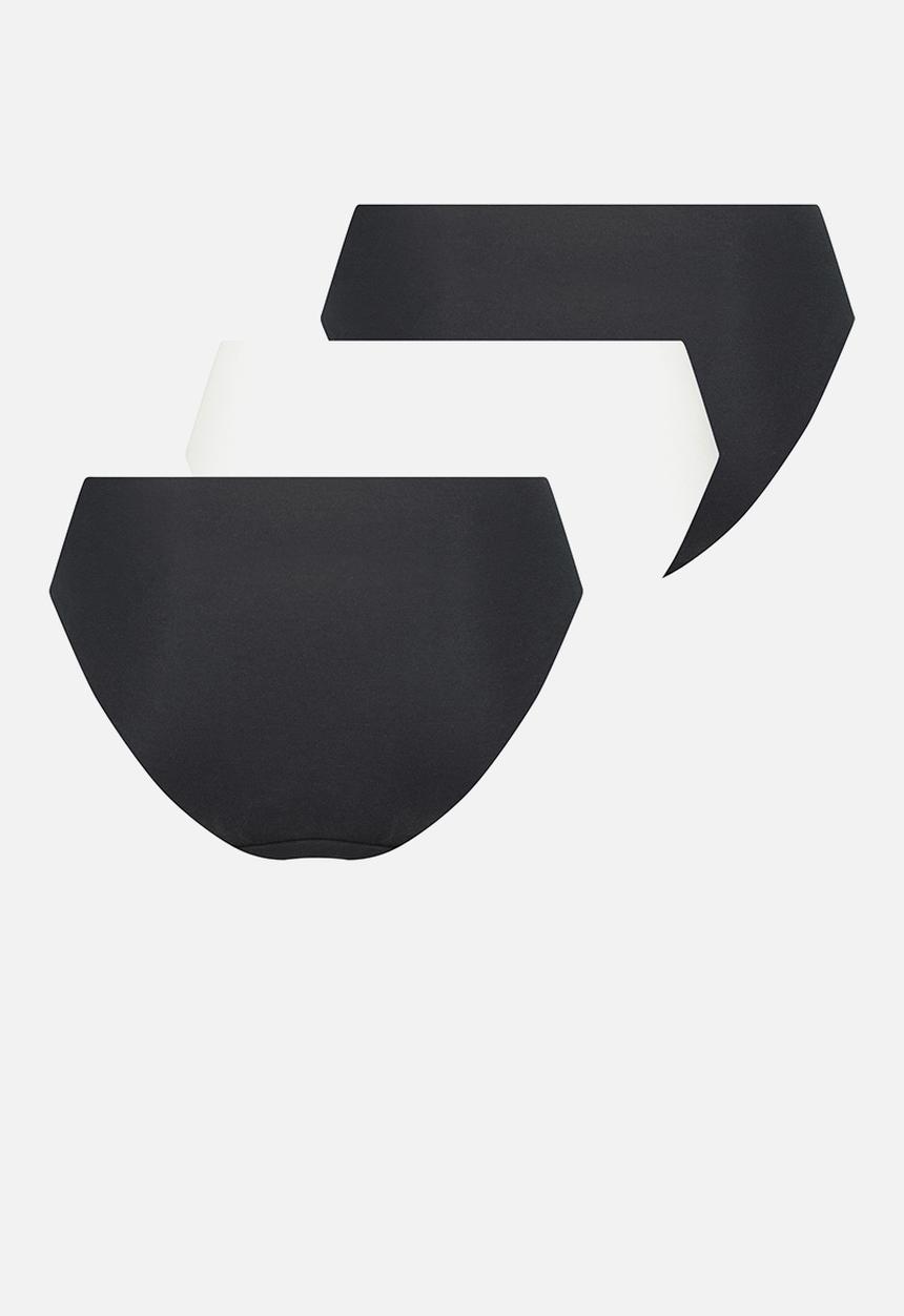 Hunkemoller - 3 Pack invisible rio cotton panty - black & white