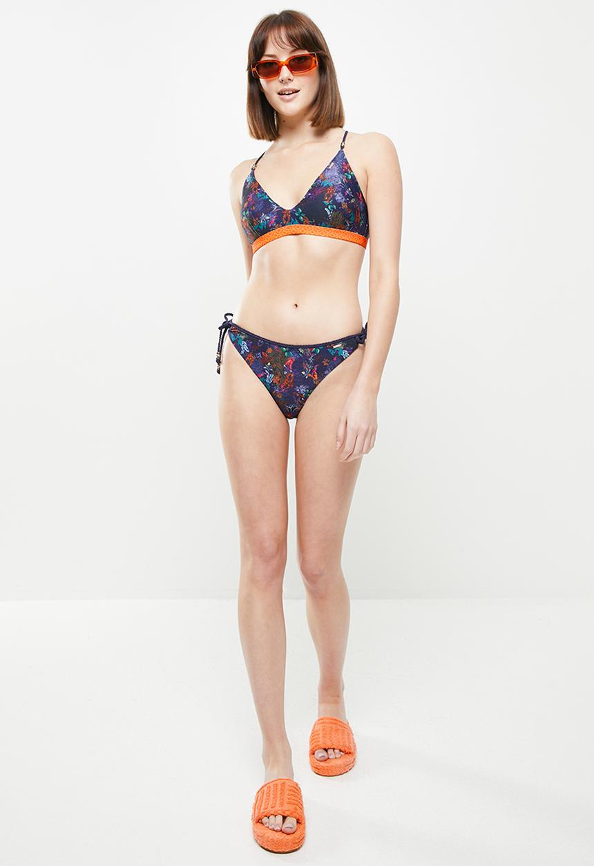 Superdry. - Vintage tropical bikini brief - mixed print navy
