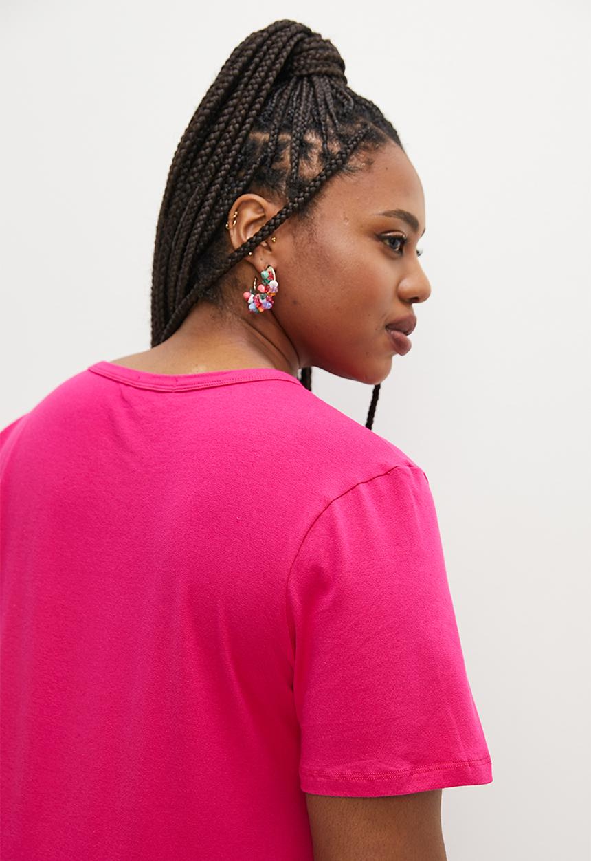 Superbalist - Basic fitted crew neck tee - pink