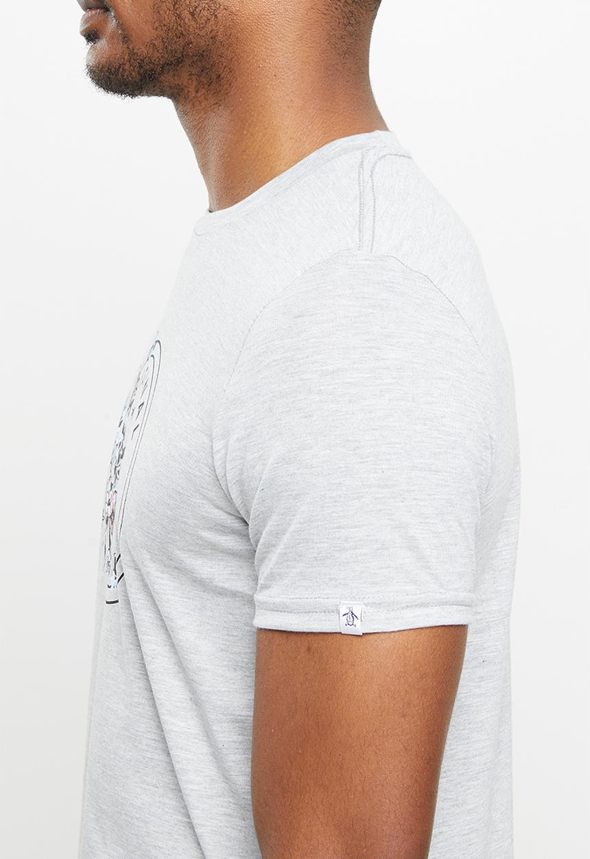 Original Penguin - Penguin flower short sleeve tee - rain heather