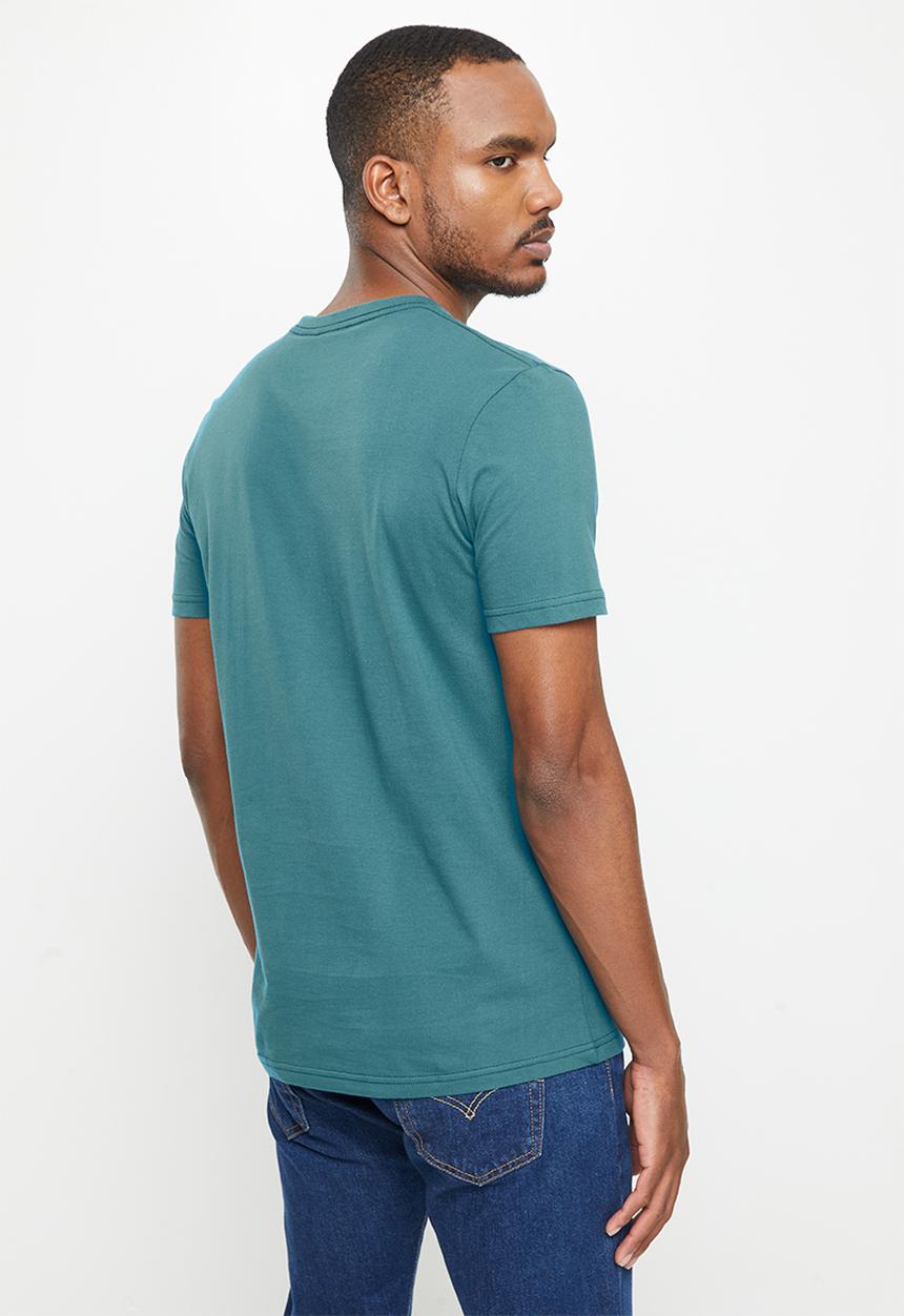 Original Penguin - Embroidered short sleeve tee - blue coral