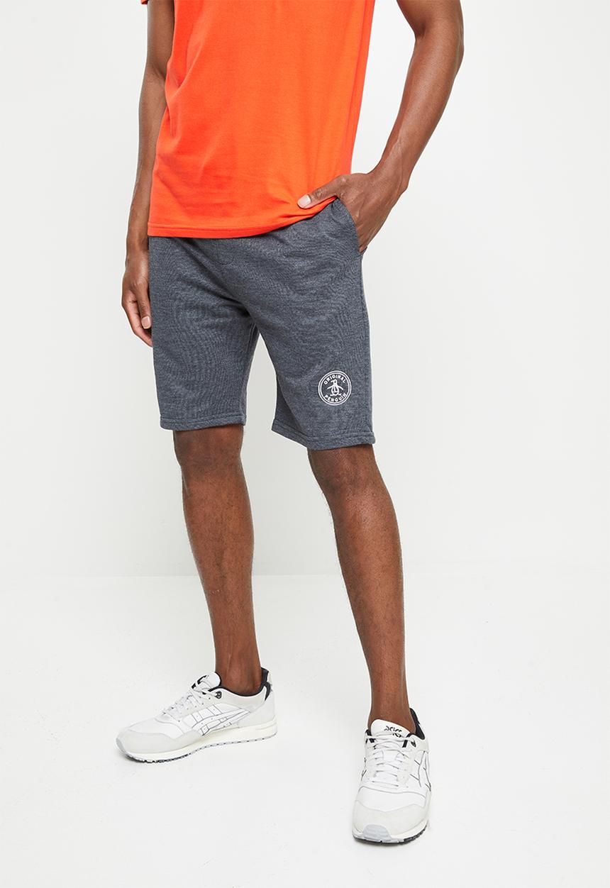 Original Penguin - Circle fleece short - dark charcoal heather