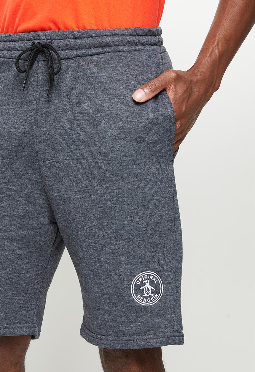 Original Penguin - Circle fleece short - dark charcoal heather