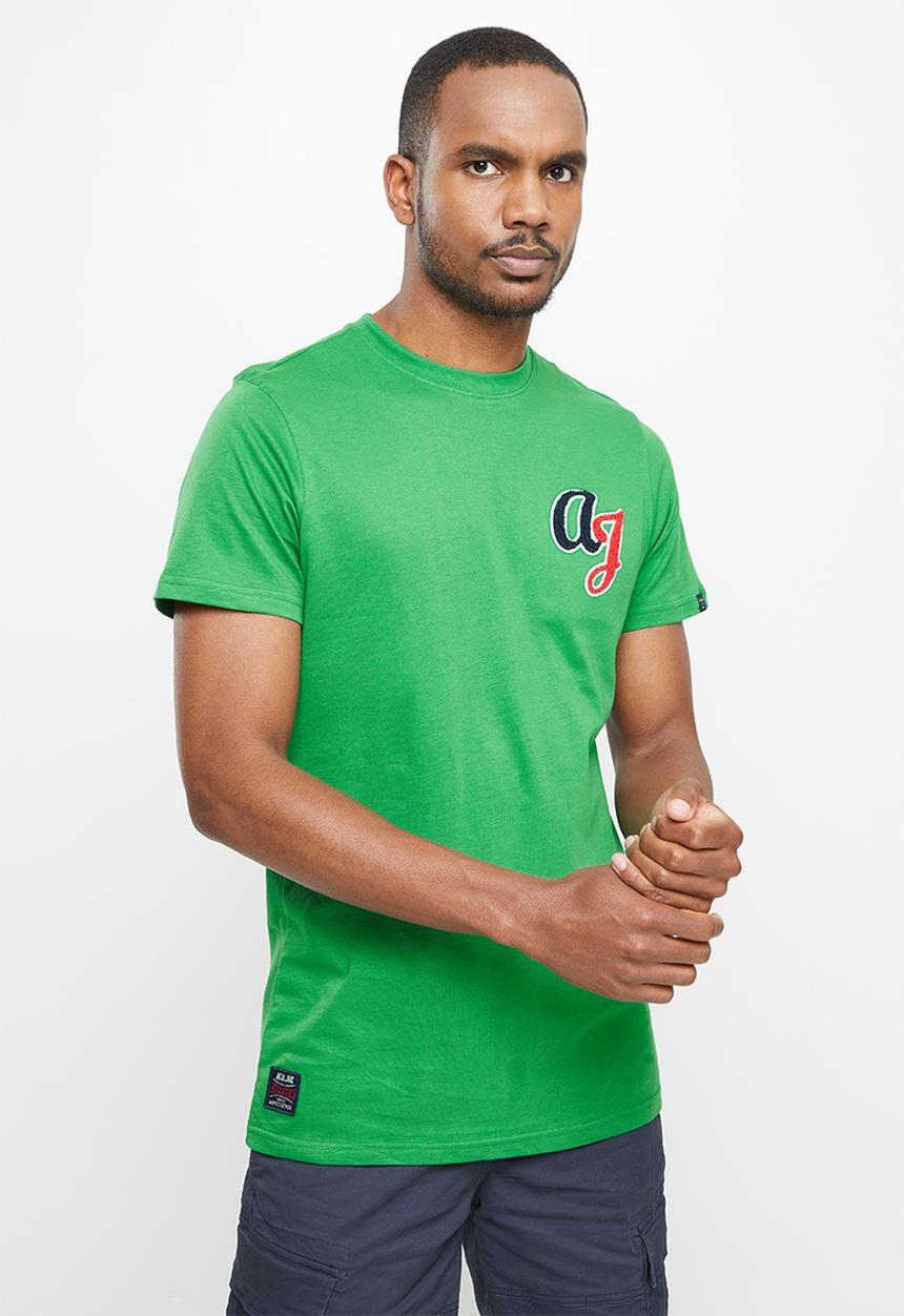 Aca Joe - Aca joe towelling applique lhw chest & printed rib crew tee - amazon