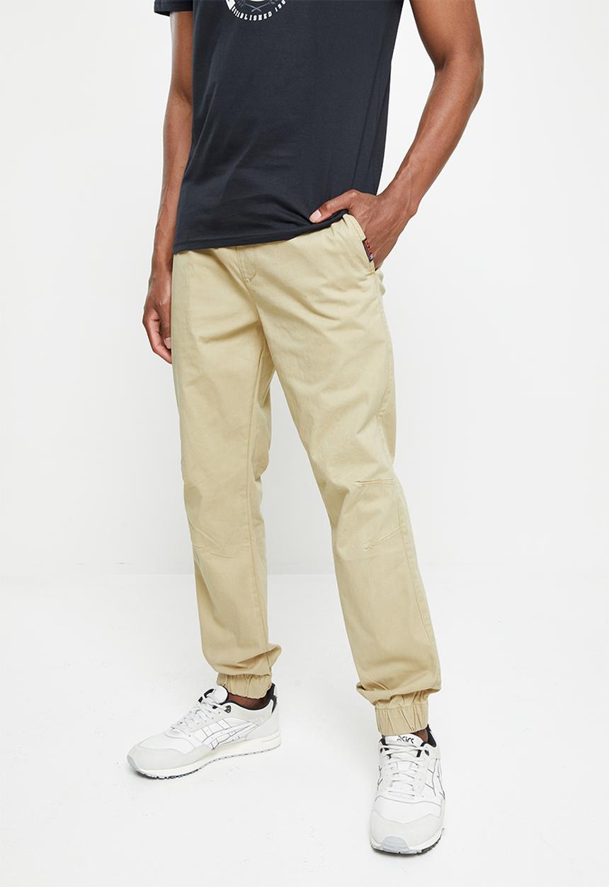 Aca Joe - Aca joe stretch twill slim fit jogger - stone