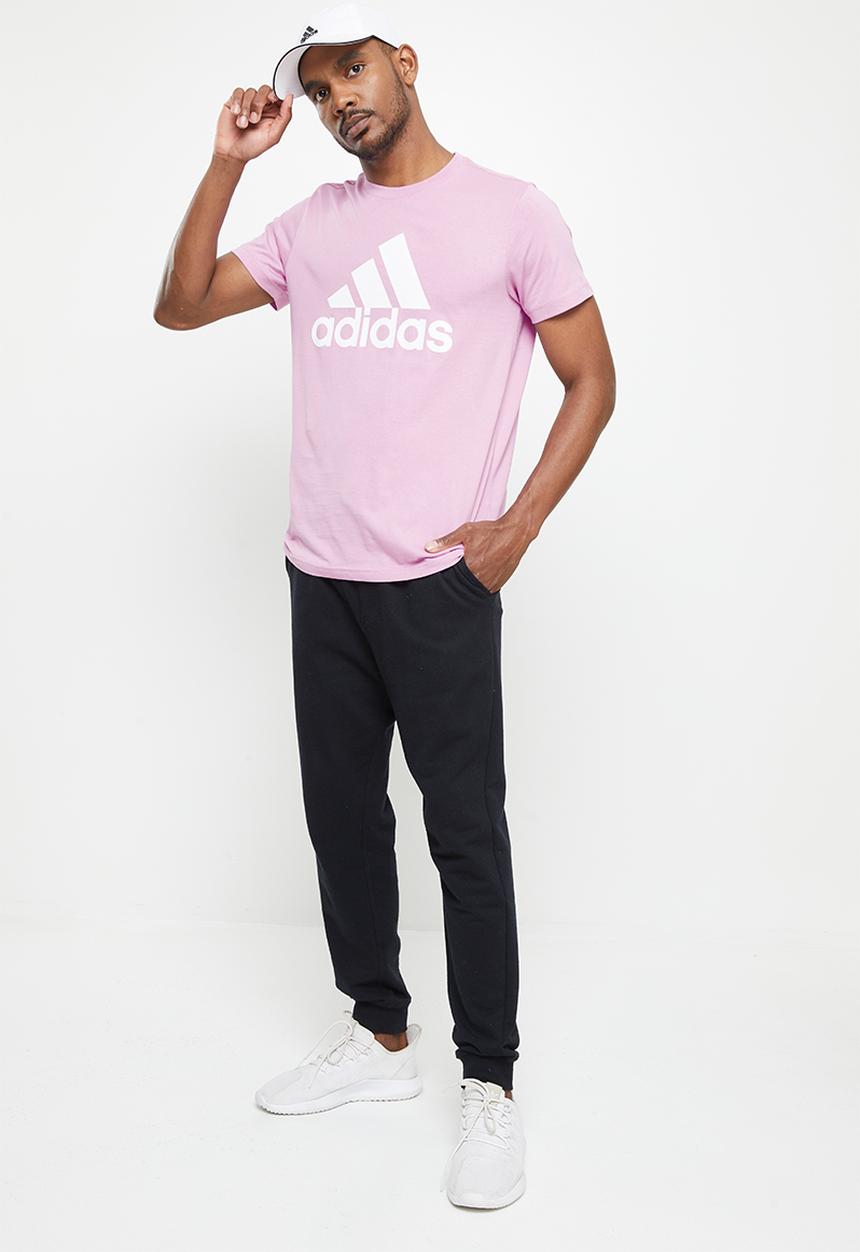 adidas Performance - BOS logo tee- bliss lilac & white