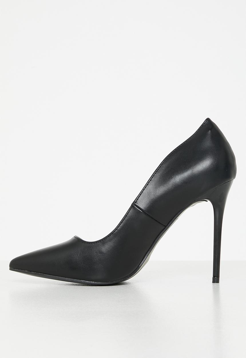 Plum - Colby barely there court heel - black