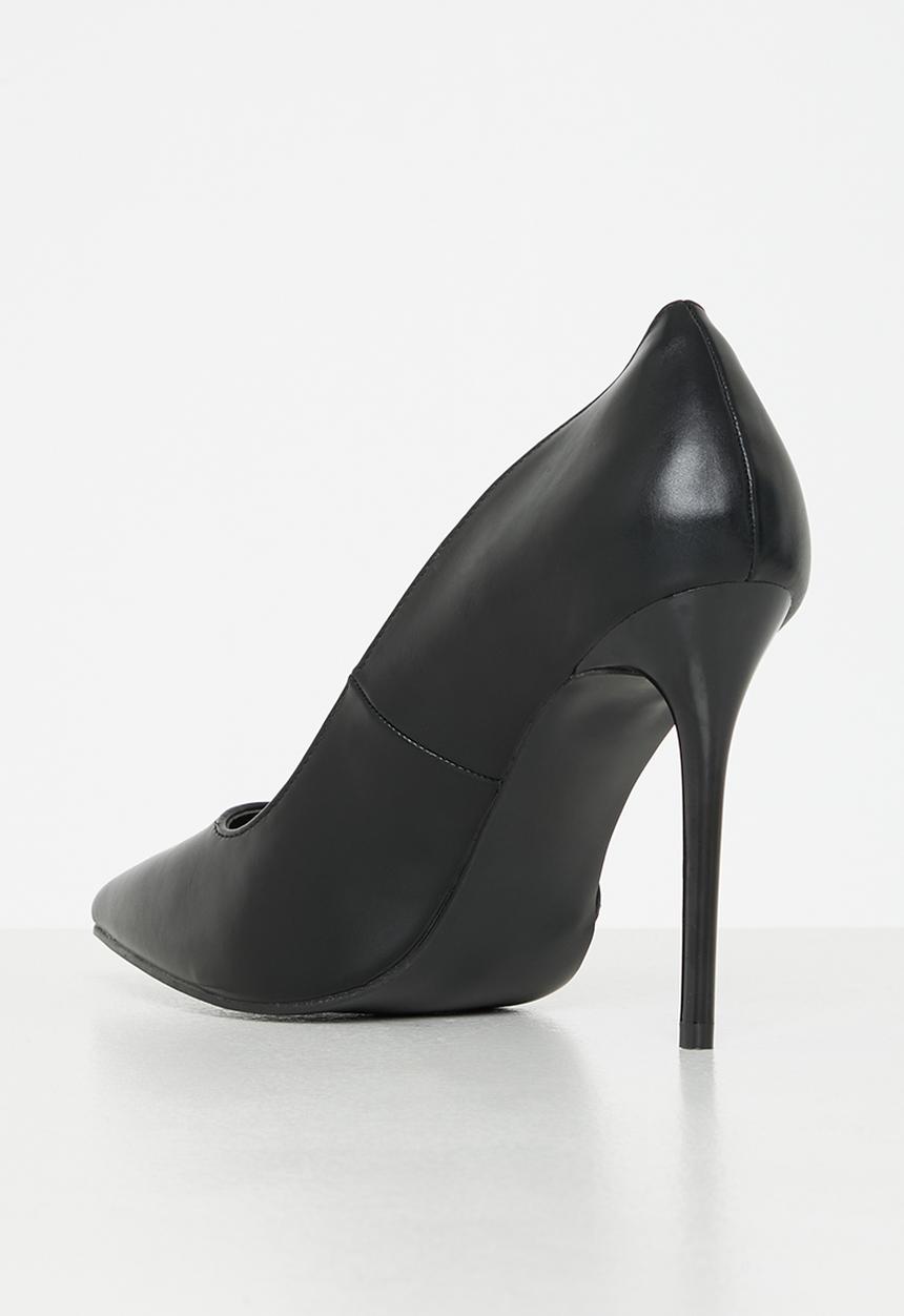 Plum - Colby barely there court heel - black