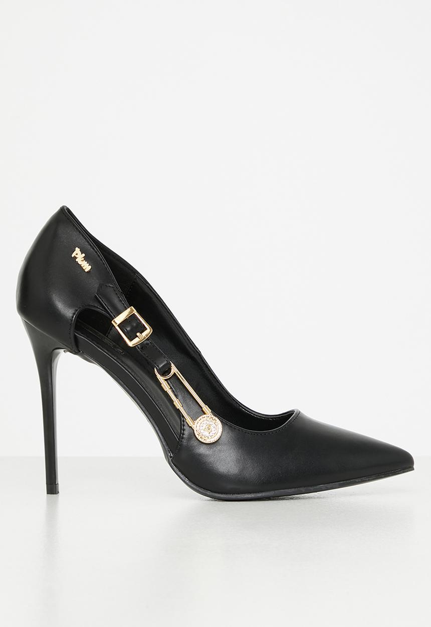 Plum - Colby barely there court heel - black