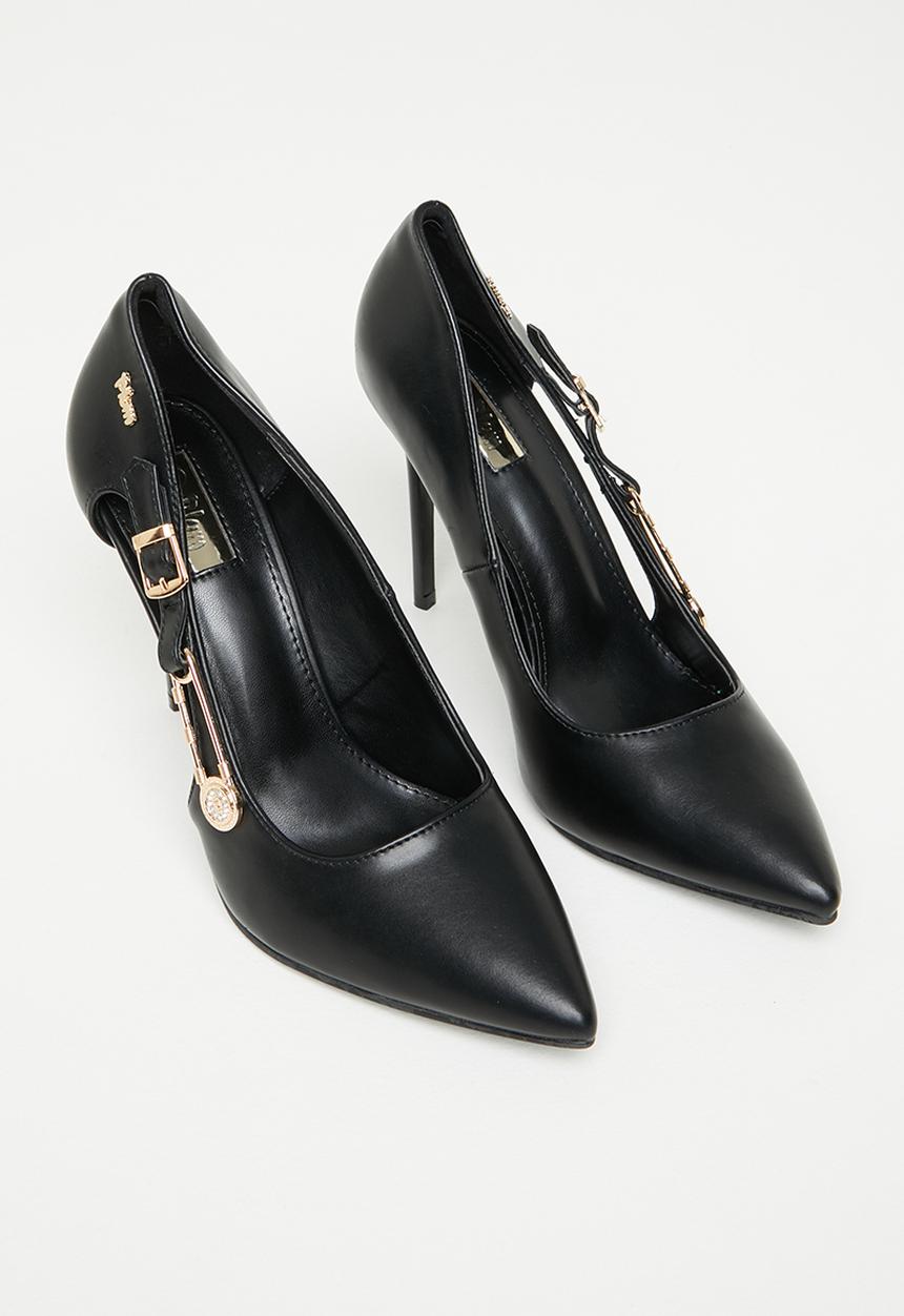 Plum - Colby barely there court heel - black