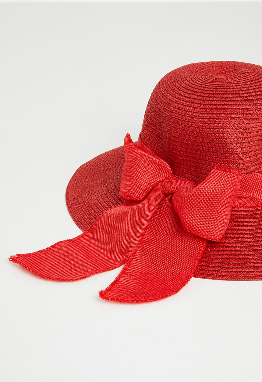 edit - Sarah sun hat - red
