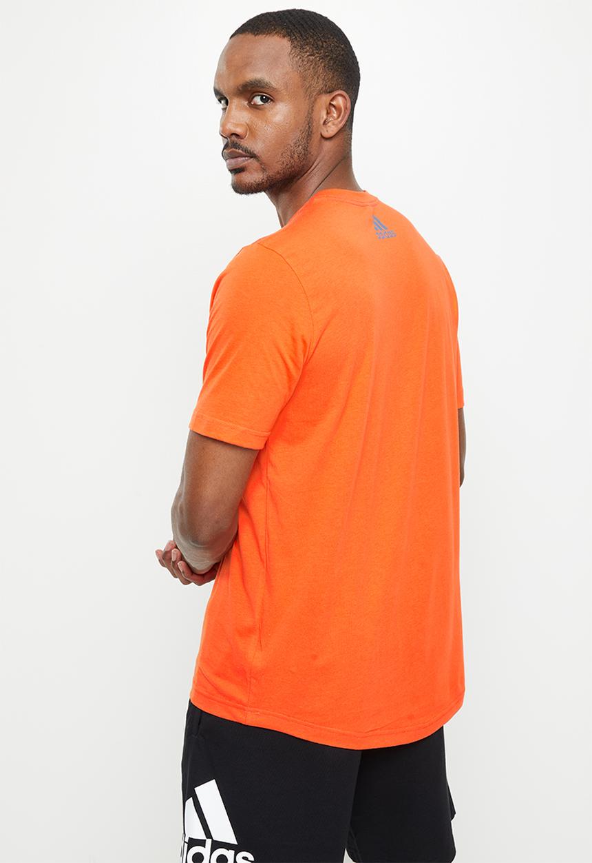 adidas Performance - Designed to move logo tee - semi impact orange