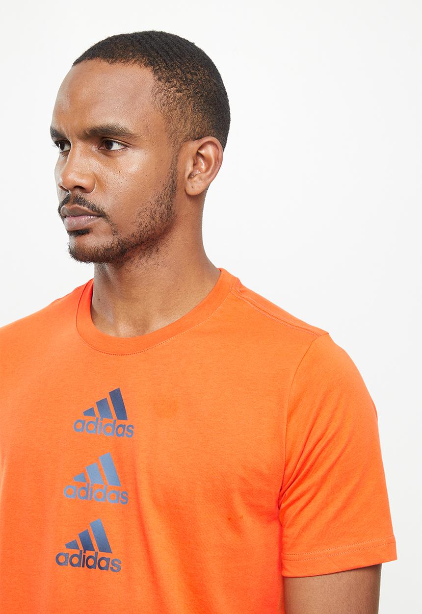 adidas Performance - Designed to move logo tee - semi impact orange