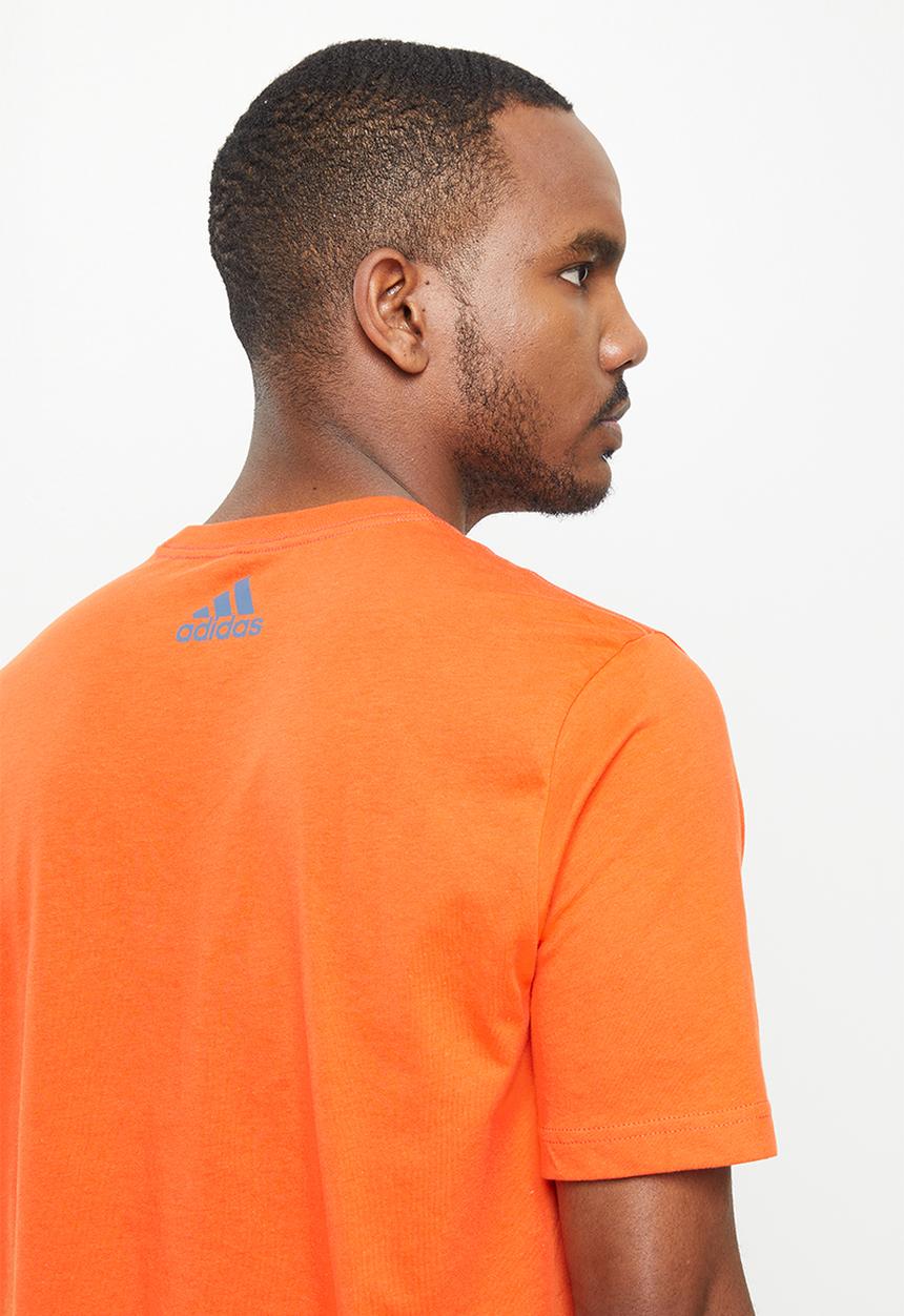 adidas Performance - Designed to move logo tee - semi impact orange