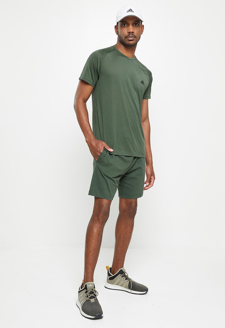 adidas Performance - M mh bosshortft - green oxide & linen green