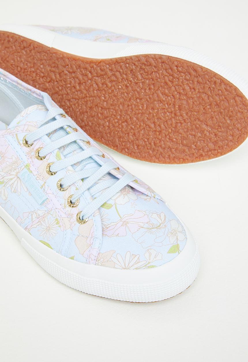 SUPERGA - S7124gw-a8m - lt blue/pink/orange flower