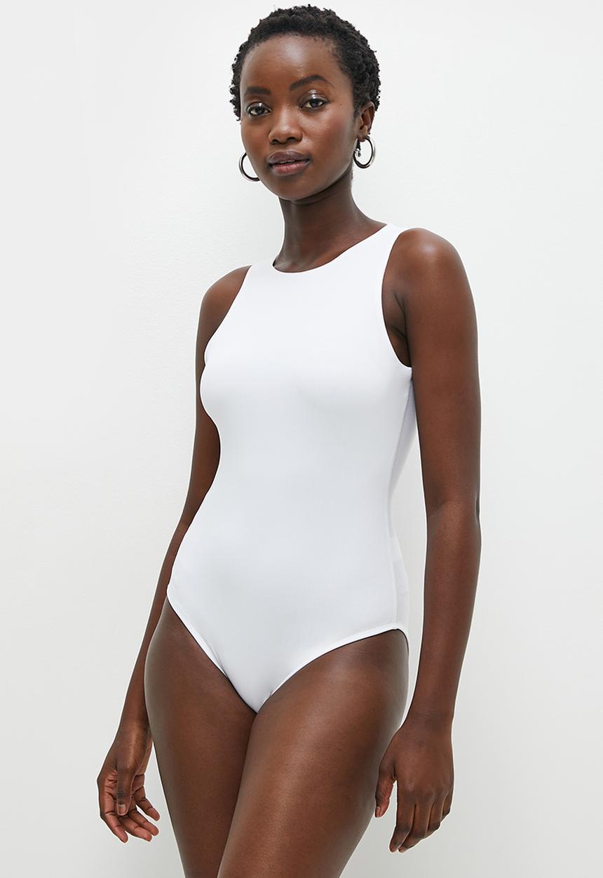 Superbalist - 2 Pack crew neck cutaway bodysuit -  black & white