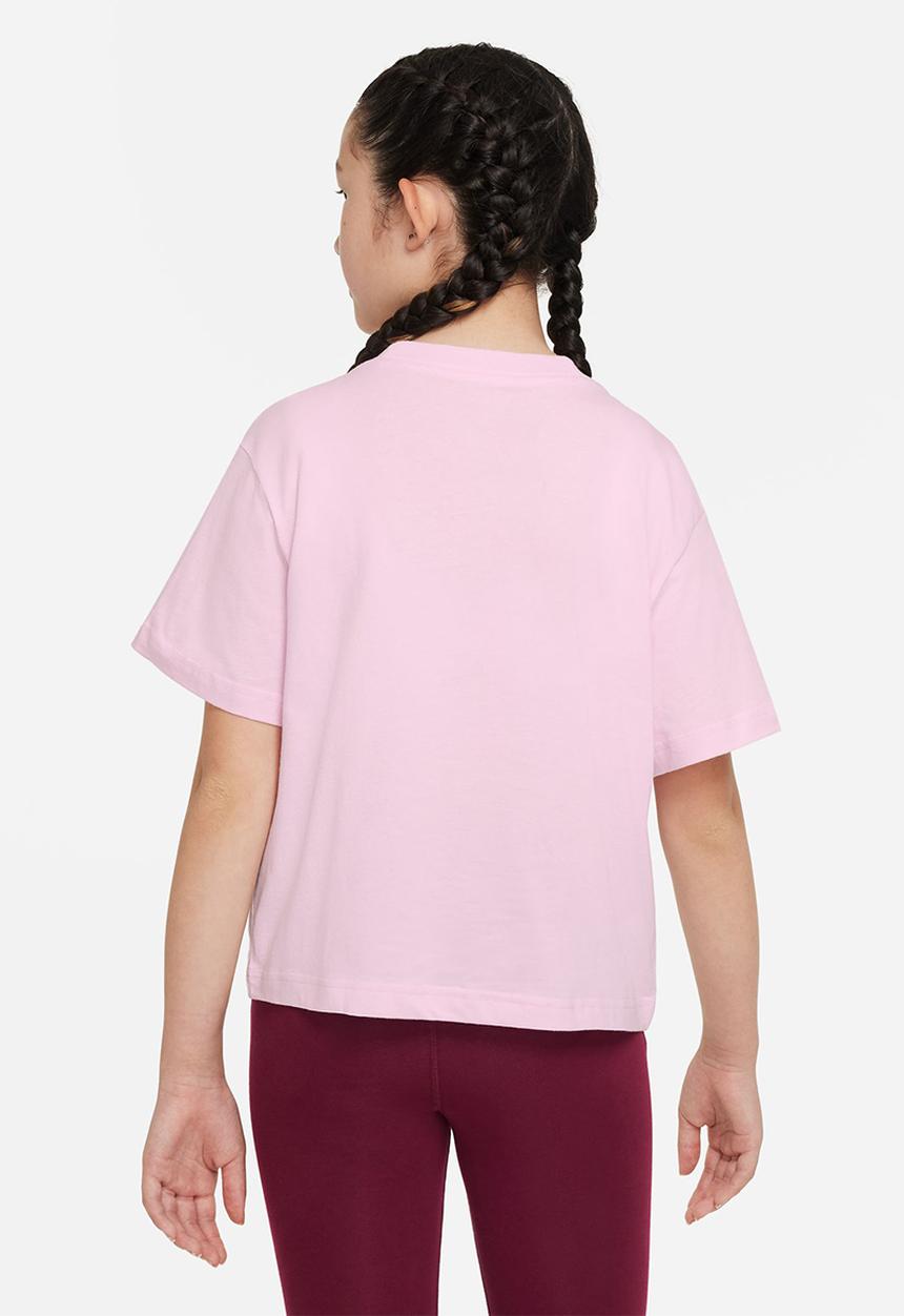 Nike - Nike sportswear tee short sleeve boxy - pink foam & dark beetroot