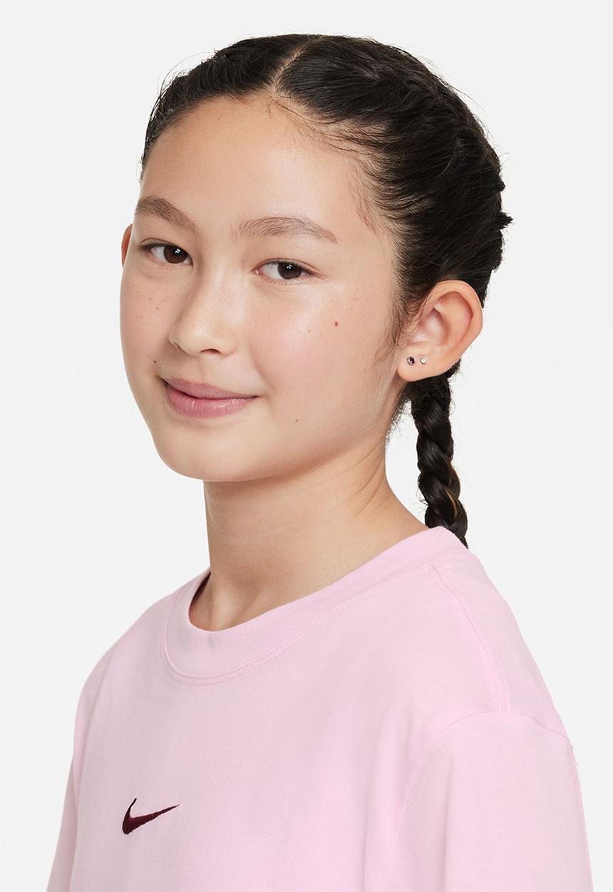 Nike - Nike sportswear tee short sleeve boxy - pink foam & dark beetroot