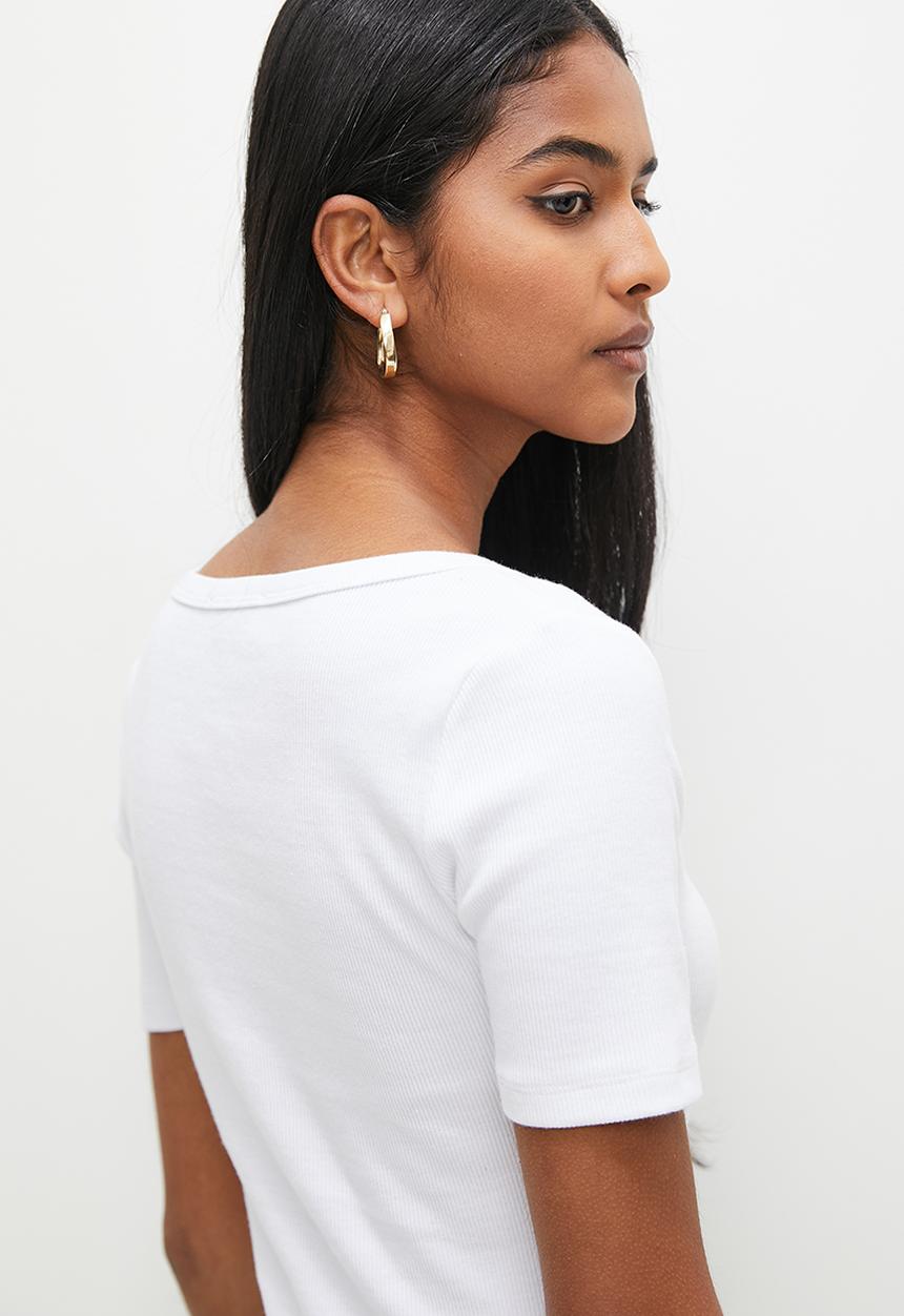 Superbalist - 2 Pack basic rib T-shirt - black & white