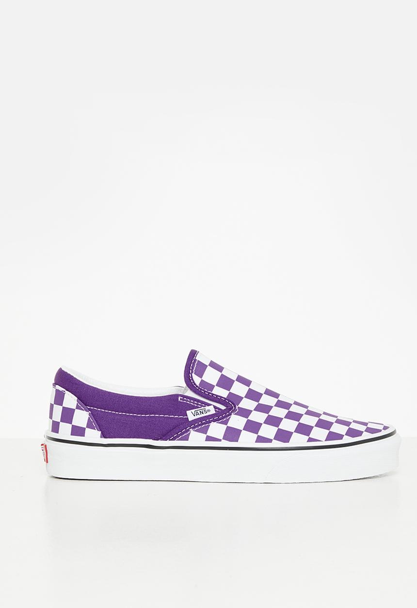 Vans - Classic slip-on - color theory checkerboard tillandsia purple
