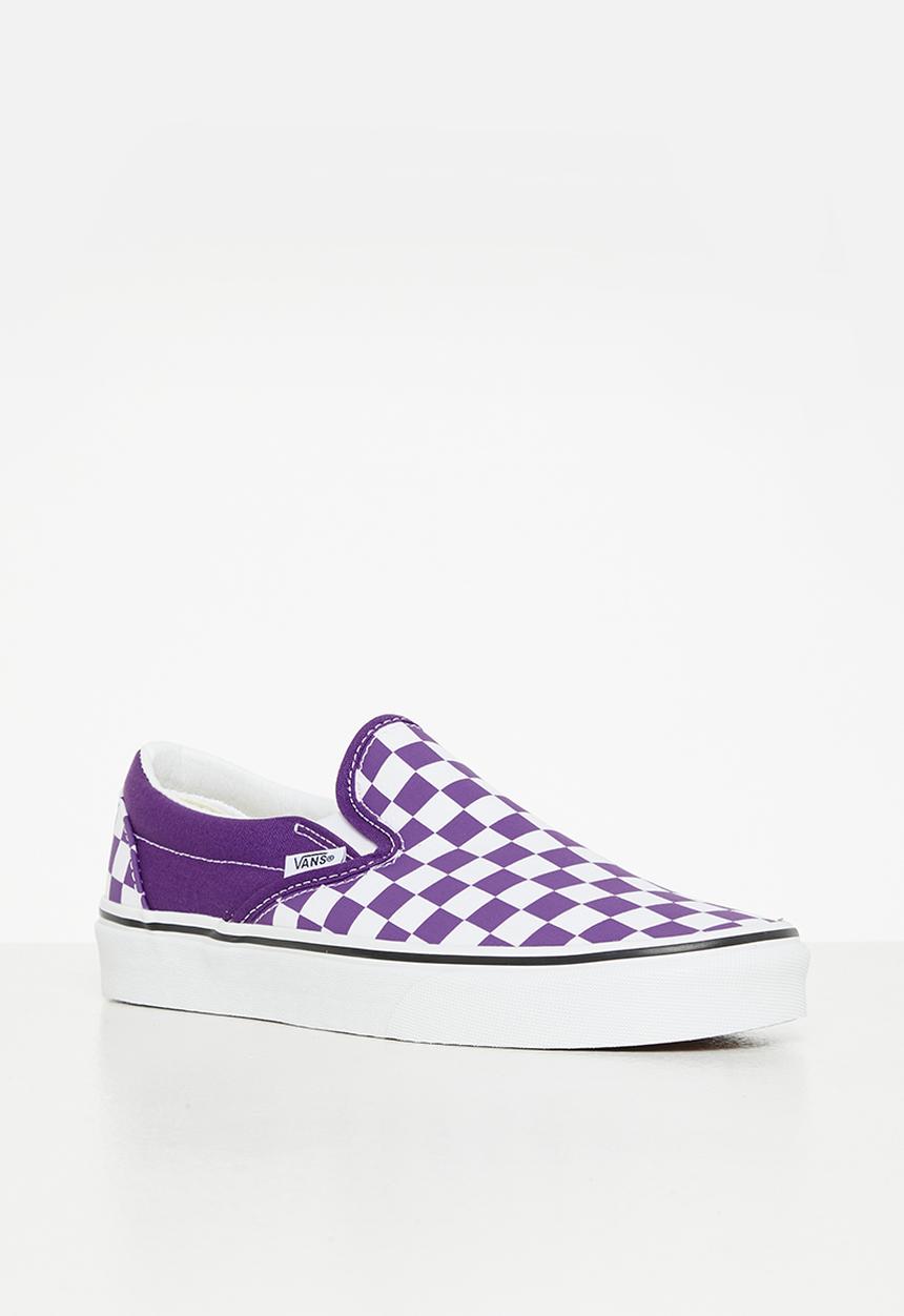 Vans - Classic slip-on - color theory checkerboard tillandsia purple