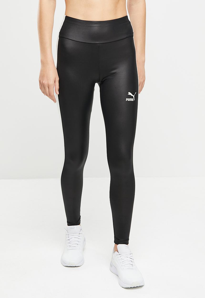 PUMA - T7 high waist shiny leggings - black