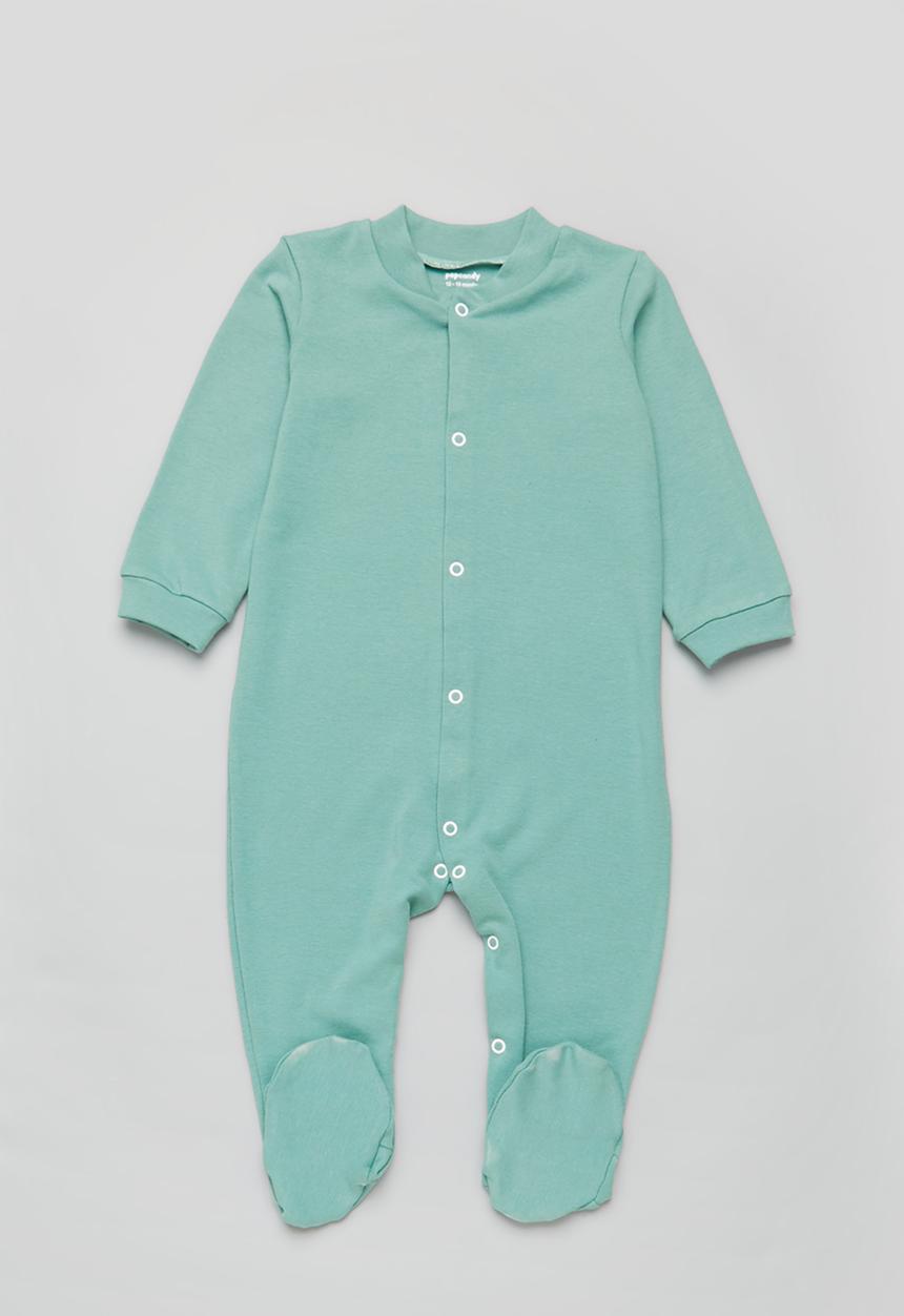 Pop Candy - 2 Pack printed sleepsuit - white & sage