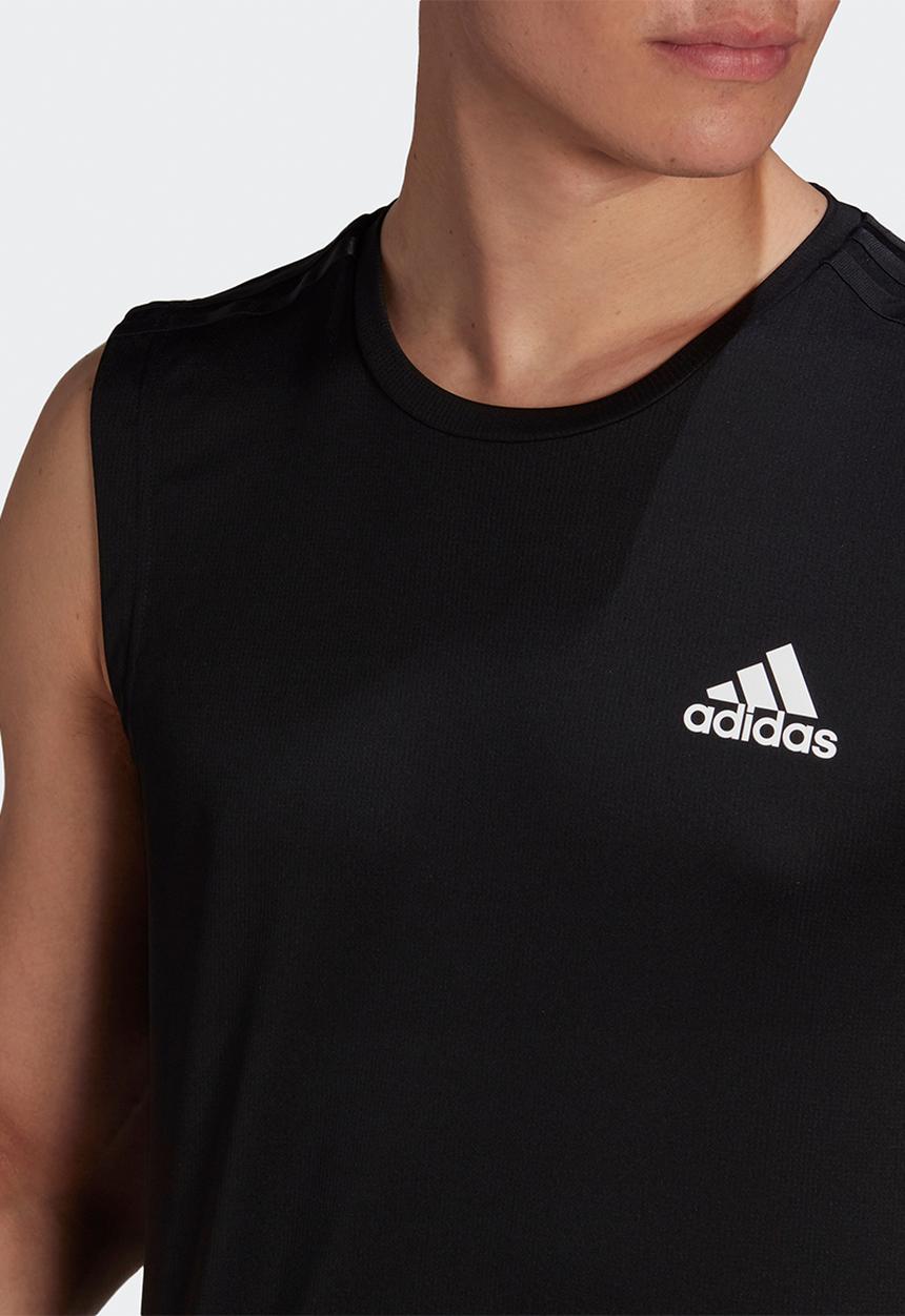 adidas Performance - M 3stripes tank top - black