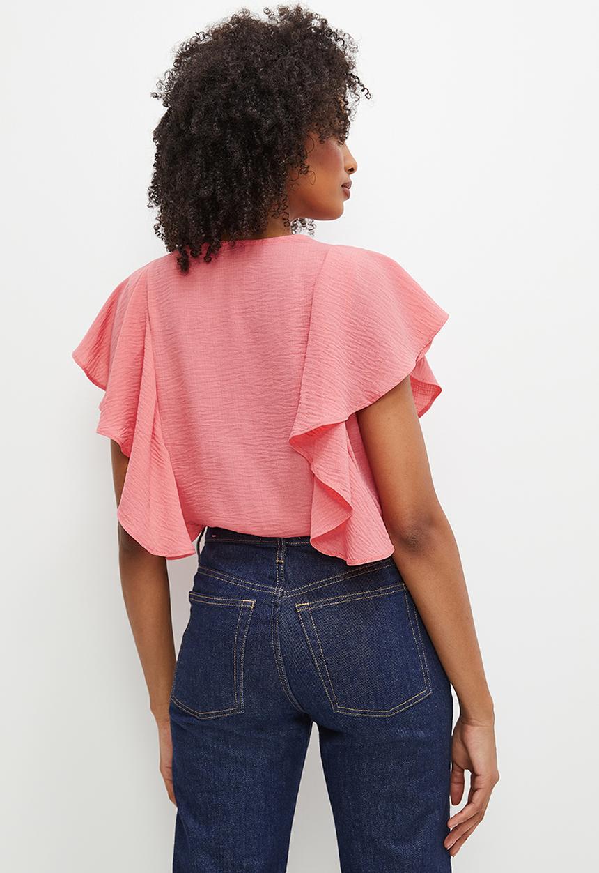 MILLA - Wrap flutter bodysuit - tea rose
