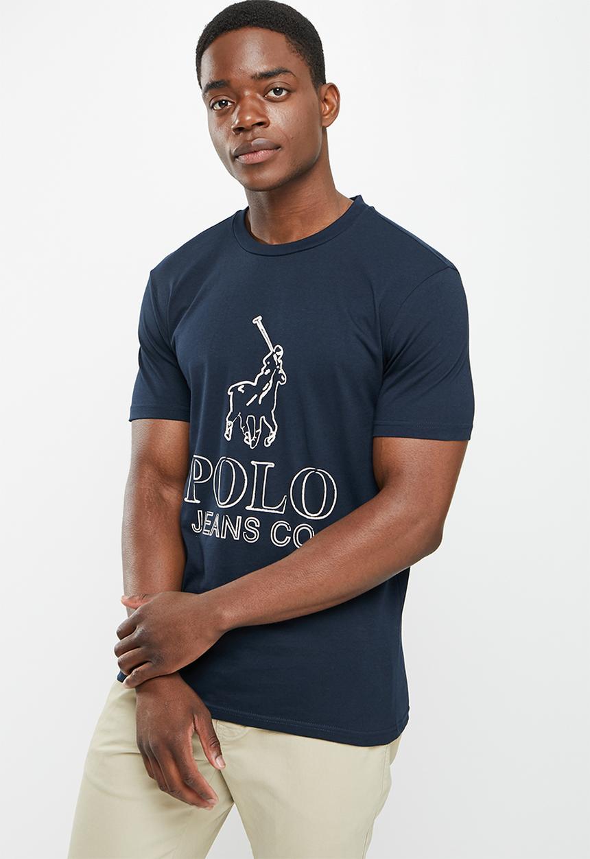 POLO - Men pjc mpho short sleeve logo tee - navy