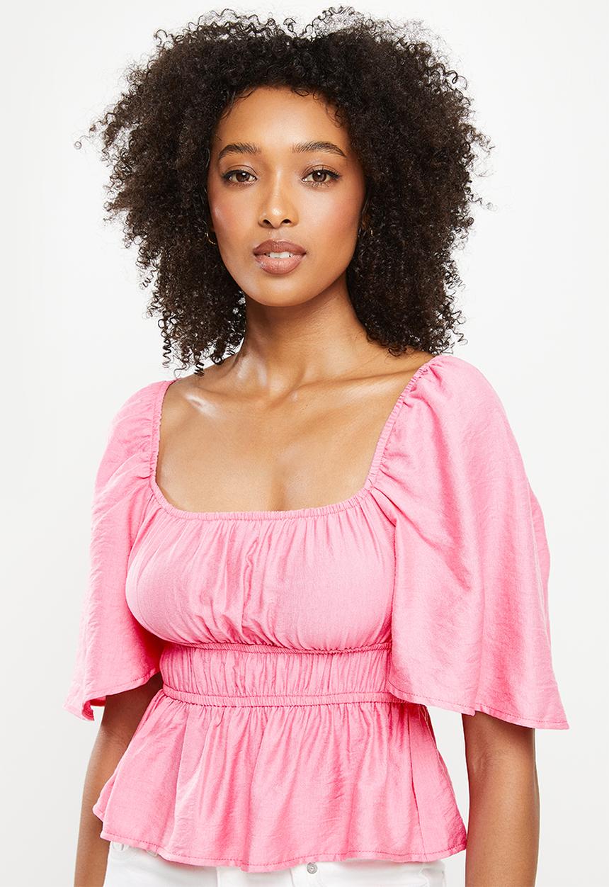 Me&B - Printed airflow top - pink