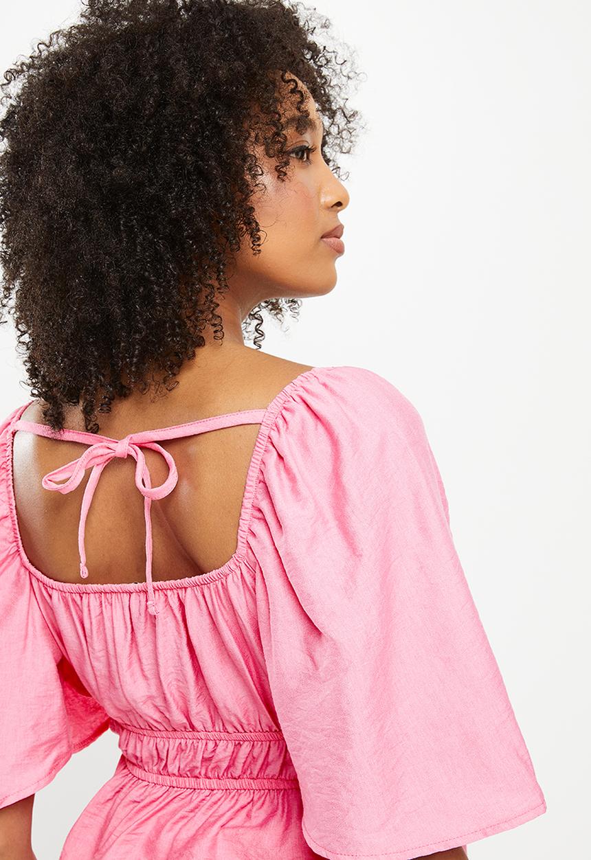 Me&B - Printed airflow top - pink