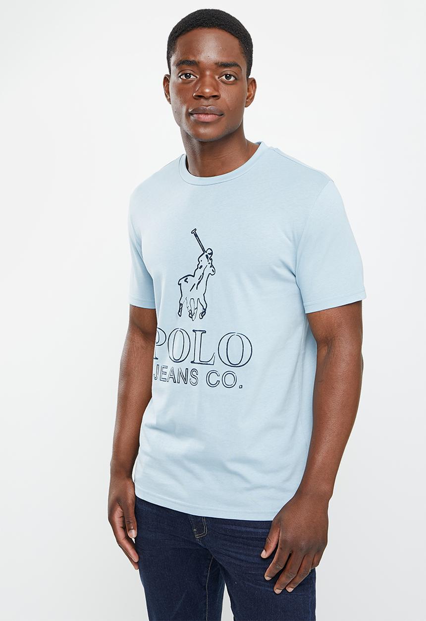 POLO - Men pjc mpho short sleeve logo tee - blue