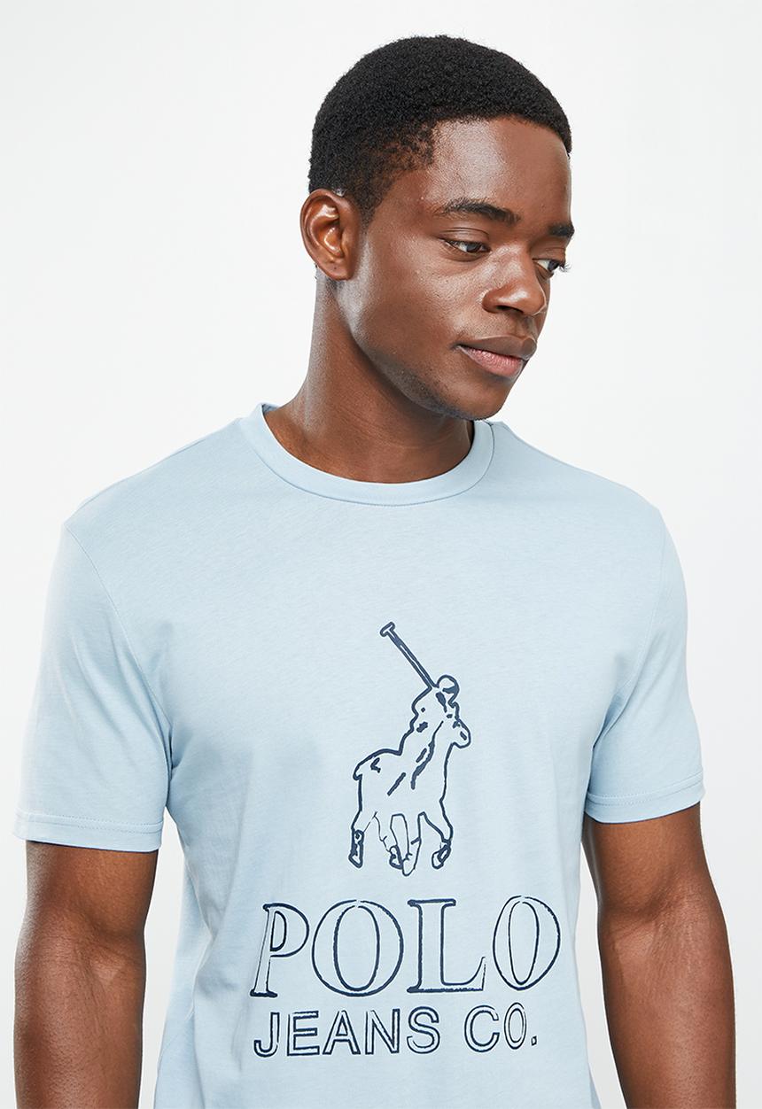 POLO - Men pjc mpho short sleeve logo tee - blue